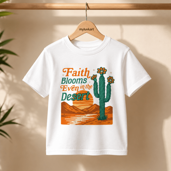 Faith Blooms | Christian Kids T-Shirt