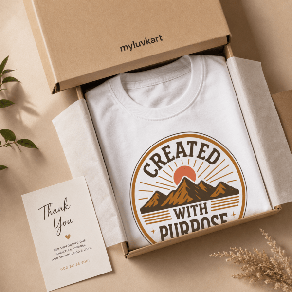 Created With Purpose | Ephesians 2:10 | Christian Kids T-Shirt