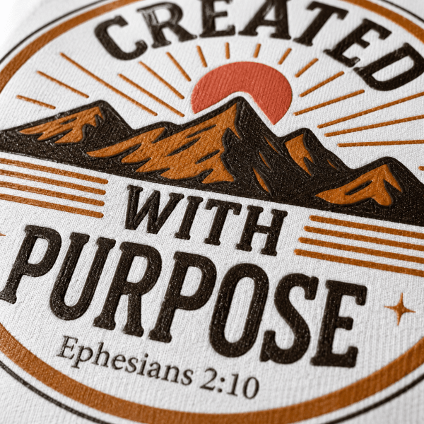 Created With Purpose | Ephesians 2:10 | Christian Kids T-Shirt