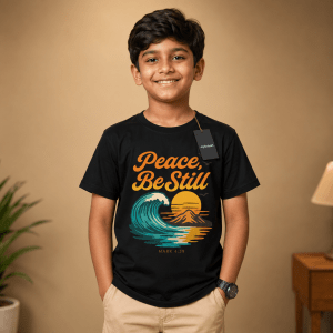 Peace Be Still | Mark 4:39 | Christian Kids T-Shirt