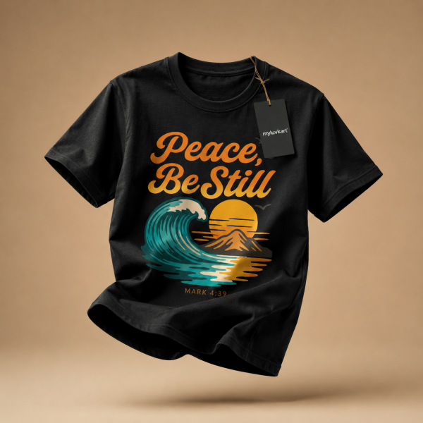 Peace Be Still | Mark 4:39 | Christian Kids T-Shirt