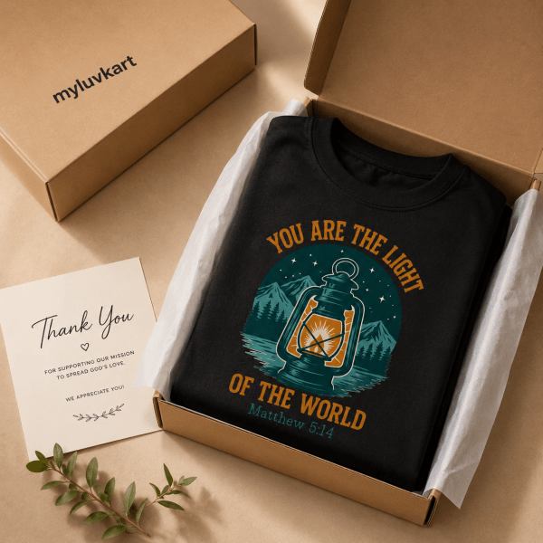 You Are the Light | Matthew 5:14 | Christian Kids T-Shirt