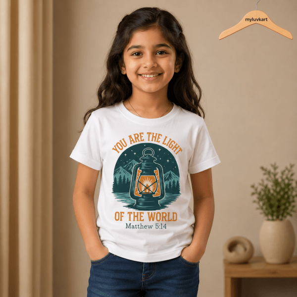 You Are the Light | Matthew 5:14 | Christian Kids T-Shirt