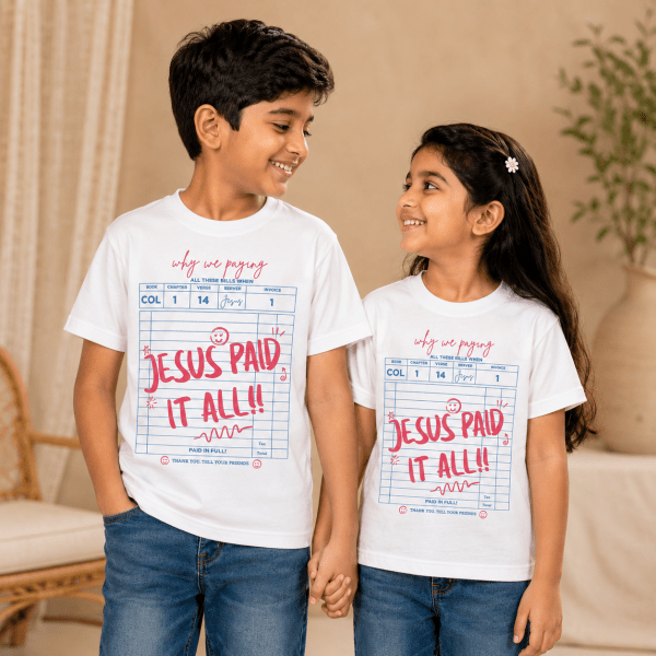 Jesus Paid It All | Colossians 1:14 | Christian Kids T-Shirt