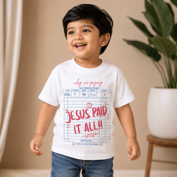 Jesus Paid It All | Colossians 1:14 | Christian Kids T-Shirt