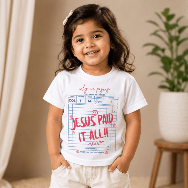Jesus Paid It All | Colossians 1:14 | Christian Kids T-Shirt