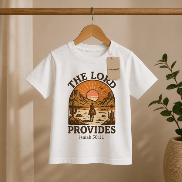The Lord Provides | Isaiah 58:11| Christian Kids T-Shirt