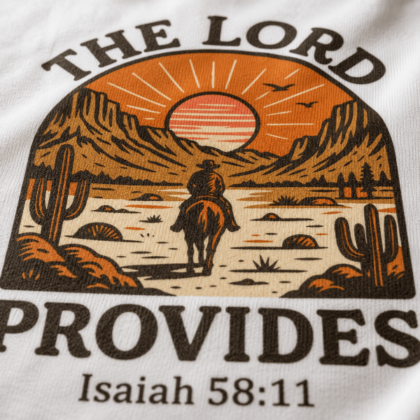 The Lord Provides | Isaiah 58:11| Christian Kids T-Shirt