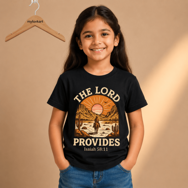 The Lord Provides | Isaiah 58:11| Christian Kids T-Shirt
