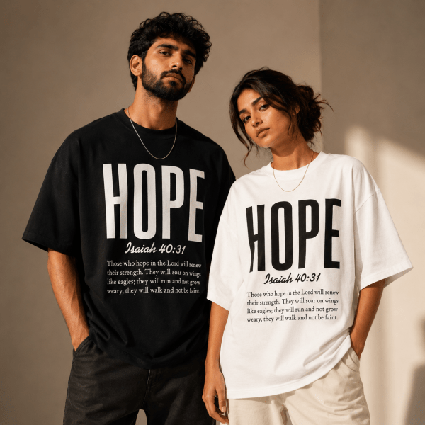 HOPE | Isaiah 40:31 | Oversized Christian T-Shirt