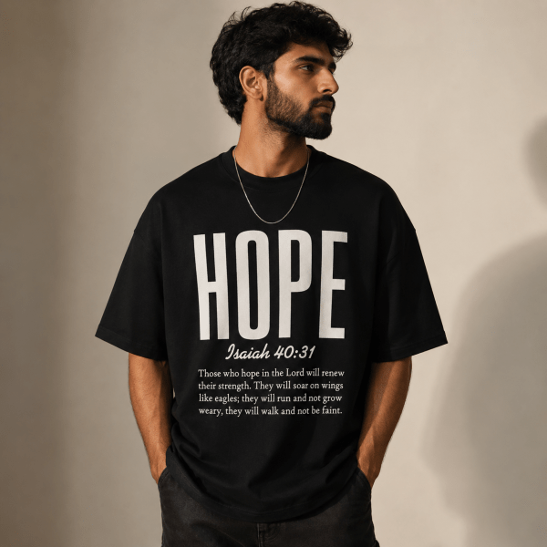 HOPE | Isaiah 40:31 | Oversized Christian T-Shirt