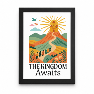 WD-RE0001 - Mockup 1 The Kingdom Awaits | Christian Wall Decor
