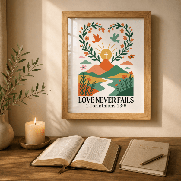 Love Never Fails | Christian Wall Decor