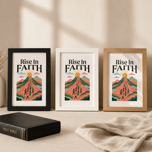 WD-RE0006 - Mockup 1 Rise In Faith | Christian Wall Decor