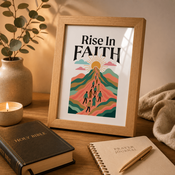WD-RE0006 - Mockup 2 Rise In Faith | Christian Wall Decor