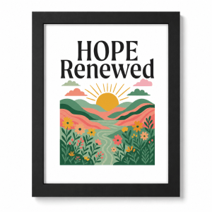 WD-RE0007 - Mockup 1 Hope Renewed | Christian Wall Decor