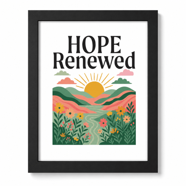 WD-RE0007 - Mockup 1 Hope Renewed | Christian Wall Decor