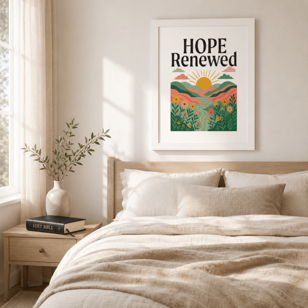 WD-RE0007 - Mockup 3 Hope Renewed | Christian Wall Decor