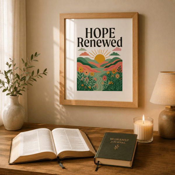 WD-RE0007 - Mockup 4 Hope Renewed | Christian Wall Decor