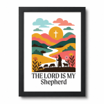WD-RE0009 - Mockup 1 The Lord Is My Shepherd | Christian Wall Decor