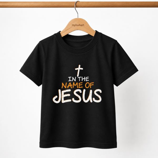 KST-E0018 - In the name - Mockup 7 In The Name Of Jesus | Christian Kids T-Shirt