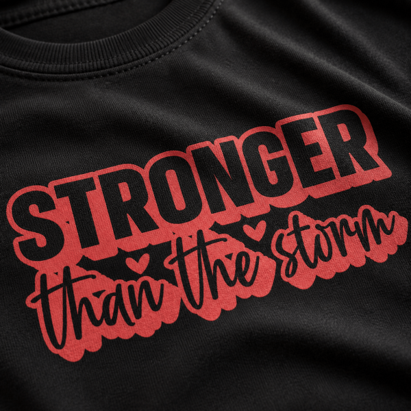 KST-E0022 - Stronger than the storm - Mockup 4 Stronger Than The Storm | Christian Kids T-Shirt