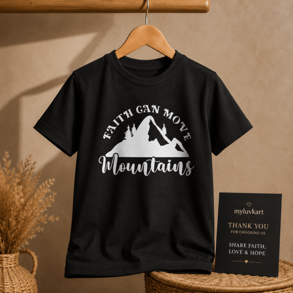 KST-E0026 - Faith can move - Mockup 8 Faith Can Move Mountains | Christian Kids T-Shirt