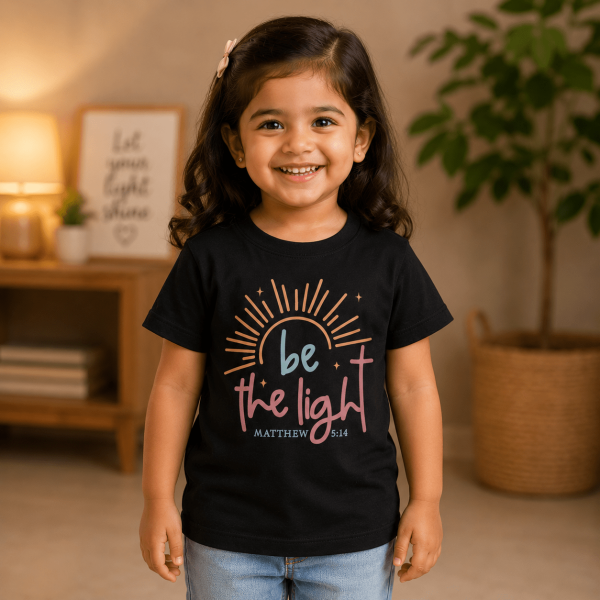 Be The Light | Matthew 5:14 | Christian Kids T-Shirt