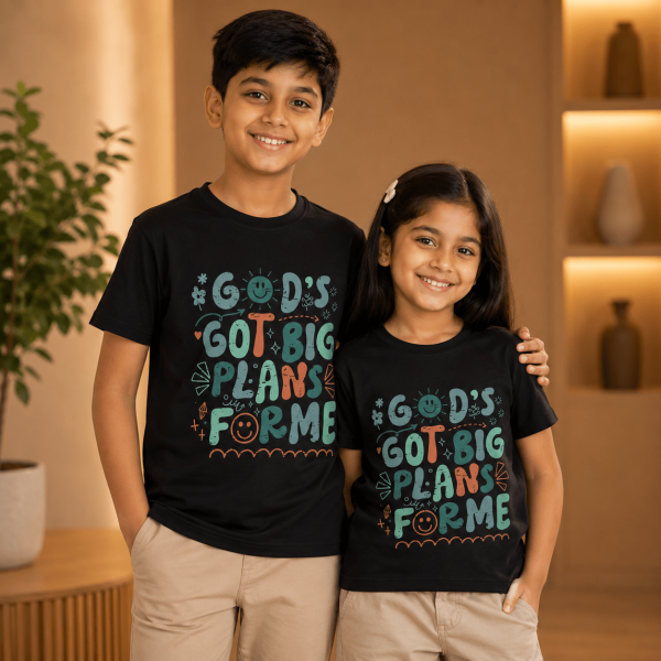 KST-E0030 - God's Got Big Plans - Mockup 2 God's Got Big Plans | Christian Kids T-Shirt