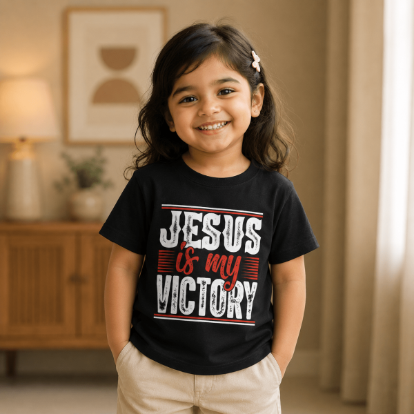 KST-E0033 - Jesus is my victory - Mockup 6 Jesus Is My Victory | Christian Kids T-Shirt
