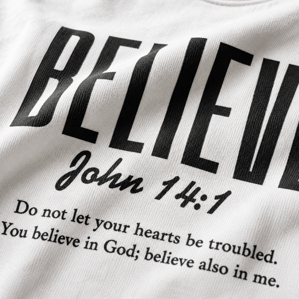 OST0001 - Mockup 7 Believe | John 14:1 | Oversized T-Shirt