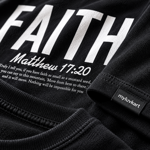 OST0003 - Faith - Mockup 2 Faith | Matthew 17:20 | Oversized T-Shirt