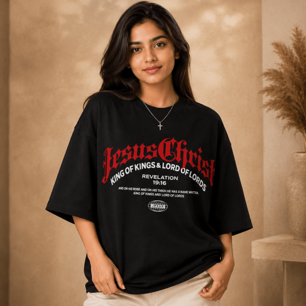 OST0012 - Mockup 2 Jesus Christ | King of Kings | Oversized T-Shirt