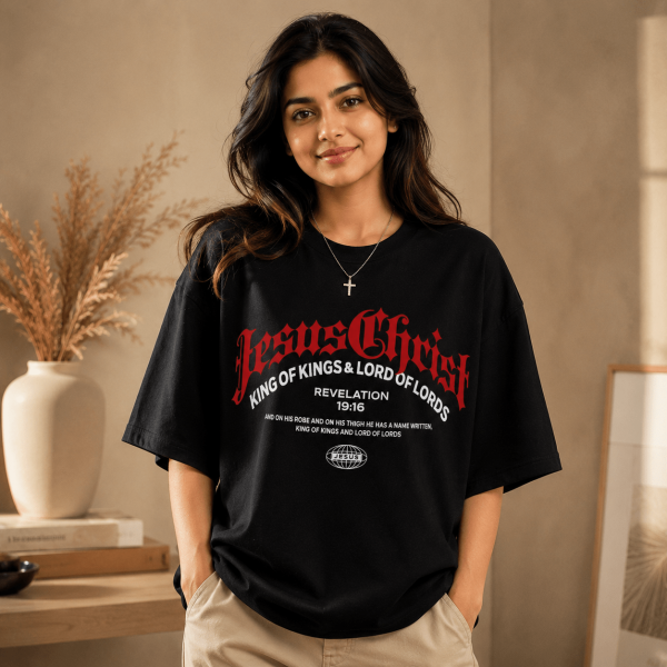 OST0012 - Mockup 5 Jesus Christ | King of Kings | Oversized T-Shirt