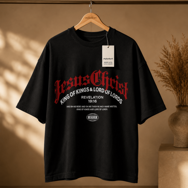 OST0012 - Mockup 6 Jesus Christ | King of Kings | Oversized T-Shirt