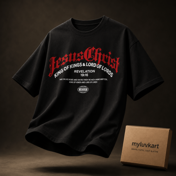 OST0012 - Mockup 8 Jesus Christ | King of Kings | Oversized T-Shirt
