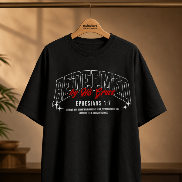 OST0018 - Mockup 3 Redeemed by His Grace | Oversized T-Shirt