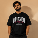 OST0020 - Mockup 1 Impossible is nothing | Luke 1:37 | Oversized T-Shirt
