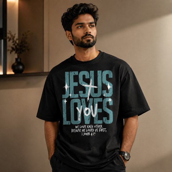 Jesus Loves You | 1 John 4:19 | Oversized T-Shirt