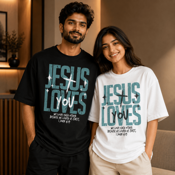 Jesus Loves You | 1 John 4:19 | Oversized T-Shirt