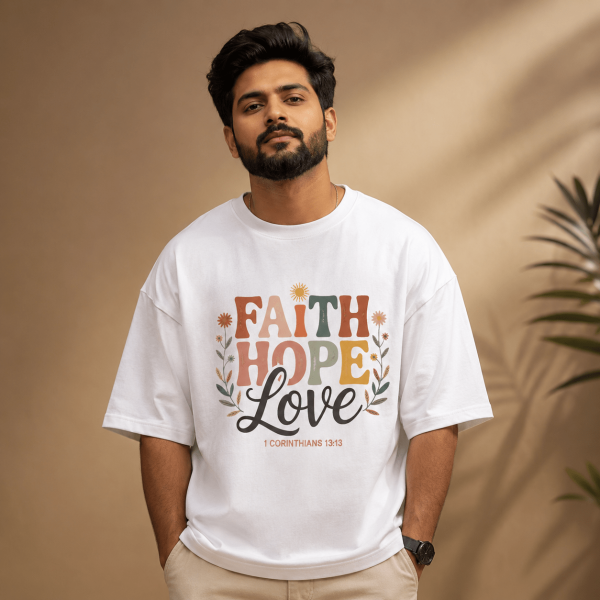 Faith Hope Love | Oversized T-Shirt