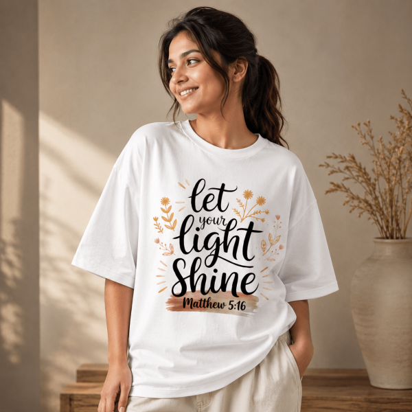 OST0028 - Mockup 1 Let Your Light Shine | Oversized T-Shirt