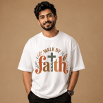 OST0030 - Mockup 1 Walk By Faith | Oversized T-Shirt