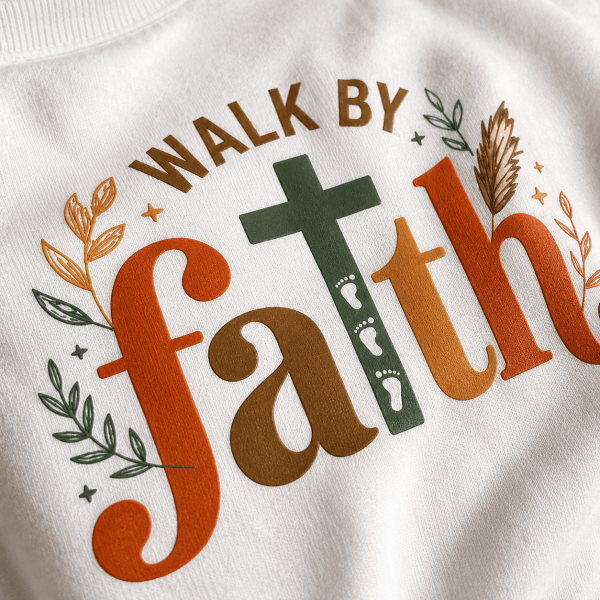 OST0030 - Mockup 5 Walk By Faith | Oversized T-Shirt