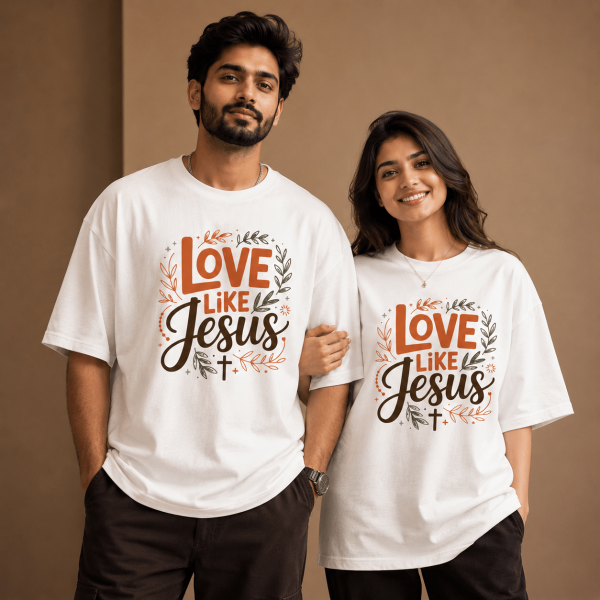 OST0032 - Mockup 2 Love Like Jesus | Oversized T-Shirt
