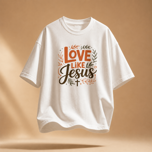 OST0032 - Mockup 6 Love Like Jesus | Oversized T-Shirt