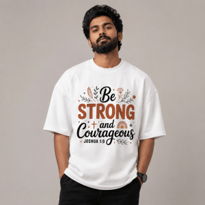 Be Strong & Courageous | Oversized T-Shirt