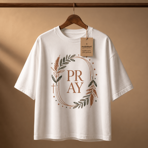 Pray | Floral | Oversized T-Shirt
