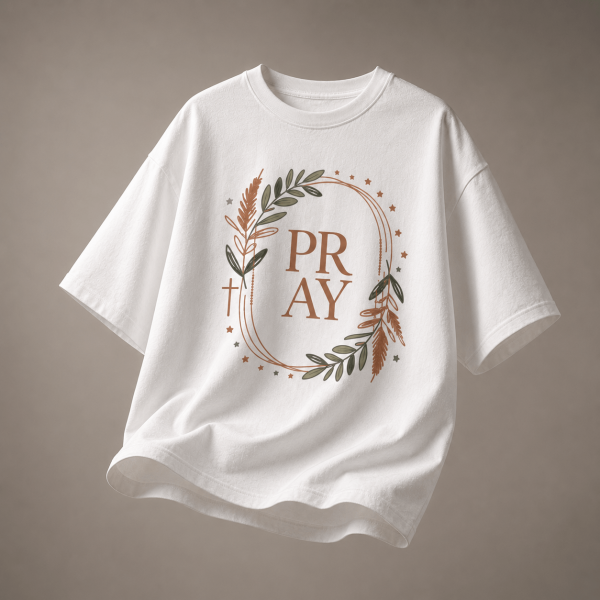 Pray | Floral | Oversized T-Shirt