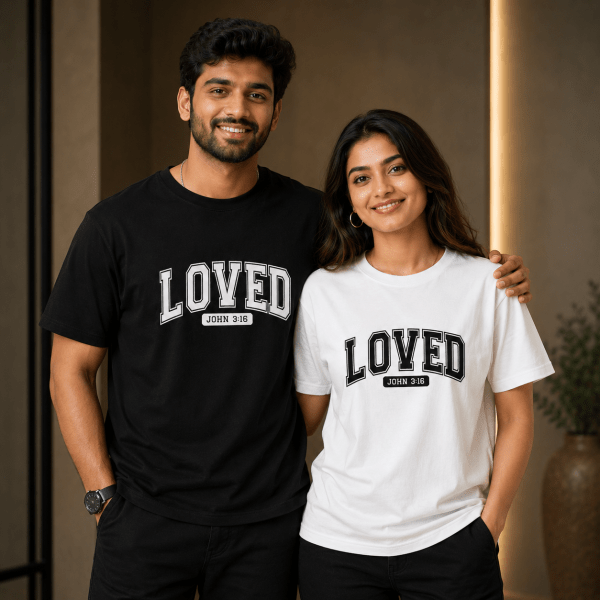 RST-E0015 - Mockup 1 Loved | John 3:16 | Regular Fit